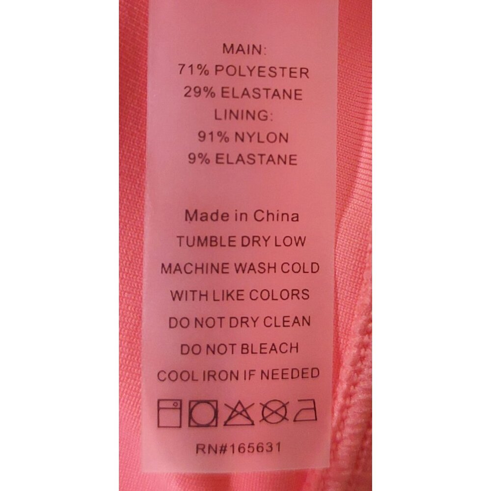 Calme By Johnny Was Women's Endurance Racerback Sports Bra Coral Pink Size S - Picture 6 of 9